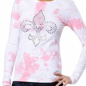 2 COLORS CLOUD TIE DYE & RHINESTONES